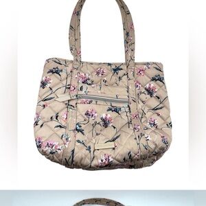 Vera Bradley Floral Tote - Pink and Tan